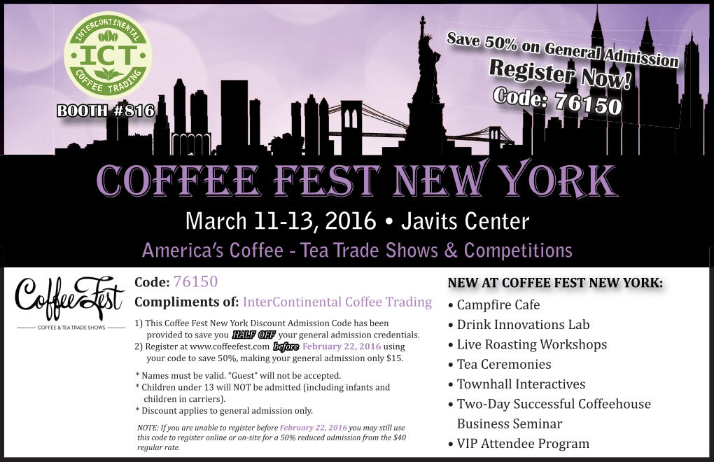 Coffee Fest New York Green Coffee Beans Wholesale